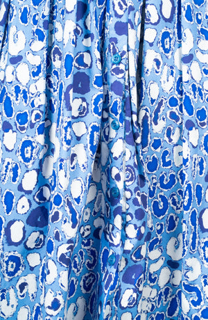 Audrey Dress #1 Shirt Collar 3/4 Sleeve Long Length Cotton Stretch (Victoria Leopard Pastel)