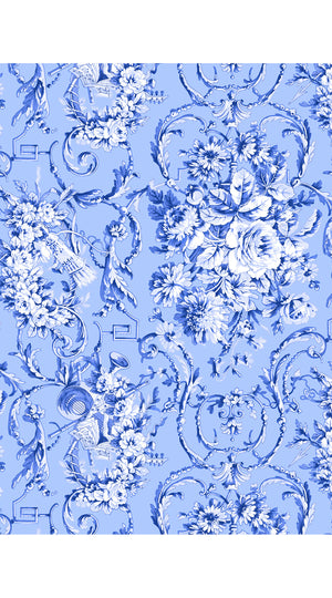 Aster Dress Shirt Collar 3/4 Sleeve Midi Length Cotton Musola (Villa Carlotta Pastel)