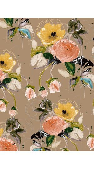 Audrey Dress #7 Shirt Collar 3/4 Sleeve Midi Length Nylon (Viner Rose Dark)