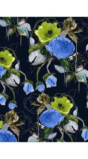 Audrey Dress #7 Shirt Collar 3/4 Sleeve Midi Length Nylon (Viner Rose Dark)