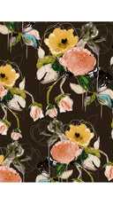 Audrey Dress #7 Shirt Collar 3/4 Sleeve Midi Length Nylon (Viner Rose Dark)