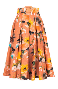Samantha Skirt Midi Length Poliamide Taffta (Viner Rose Dark)