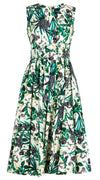Abelia Dress V Neck Sleeveless Midi Length Cotton Stretch (Vintage Iris)