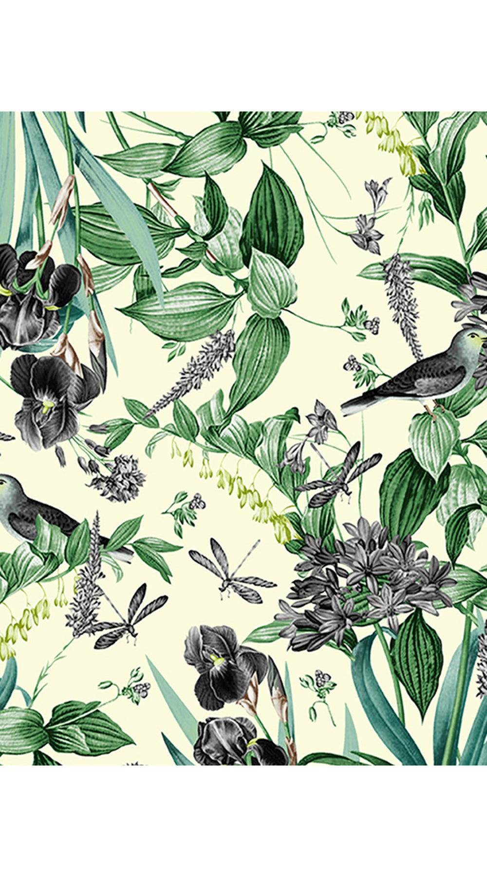 Audrey Dress #1 Shirt Collar 3/4 Sleeve Long Length Cotton Stretch (Vintage Iris)