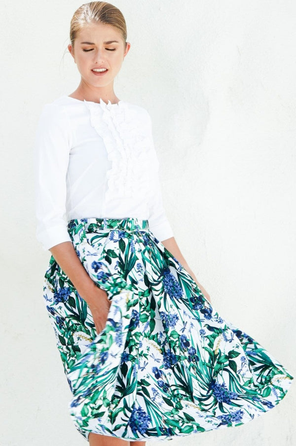 Lana Skirt Cotton Stretch (Vintage Iris)