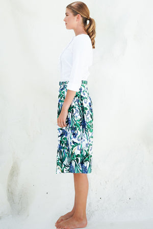 Lana Skirt Cotton Stretch (Vintage Iris)