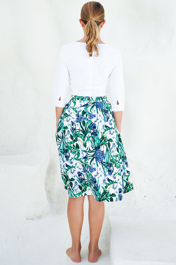 Lana Skirt Cotton Stretch (Vintage Iris)