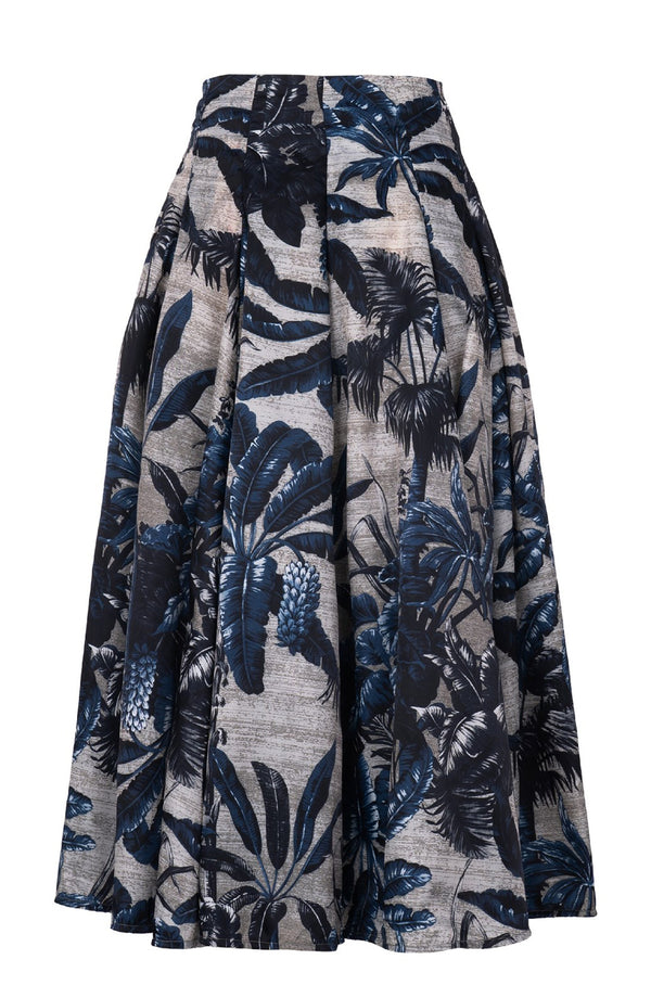 Samantha Skirt Midi Plus Length Poliamide Taffta (Vintage Palm Beige)