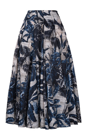 Samantha Skirt Midi Plus Length Poliamide Taffta (Vintage Palm Beige)