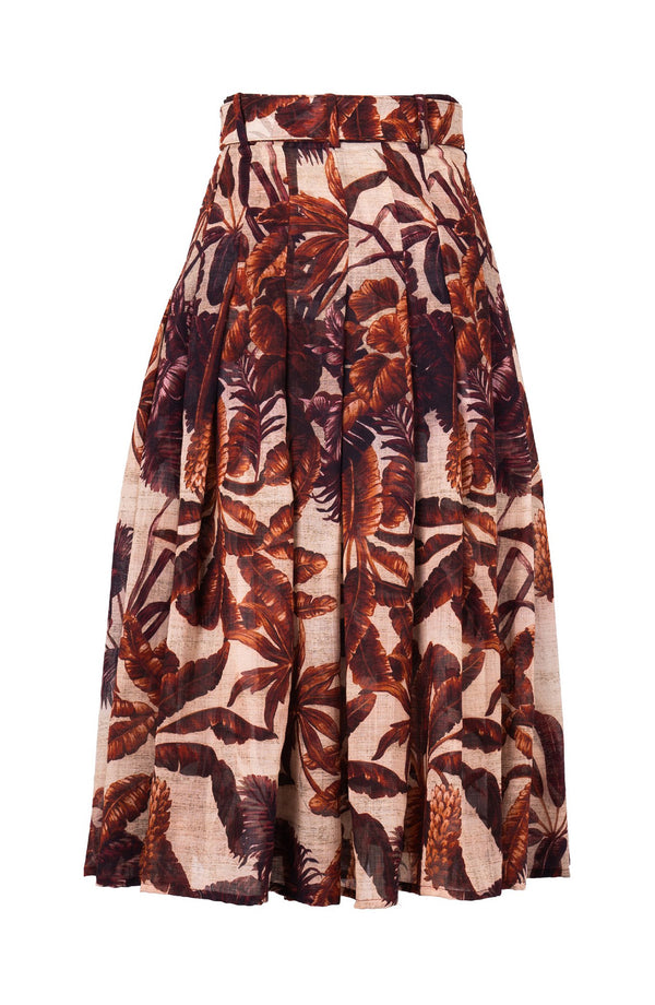 Zeller Skirt Midi Length Wool (Vintage Palm Beige) - Beige Rush