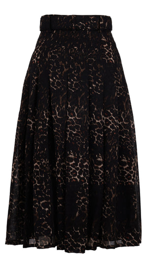 Zeller Skirt Midi Length Wool Musola (Viper Leopard Big)