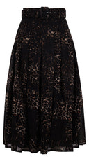 Zeller Skirt Midi Length Wool Musola (Viper Leopard Big)