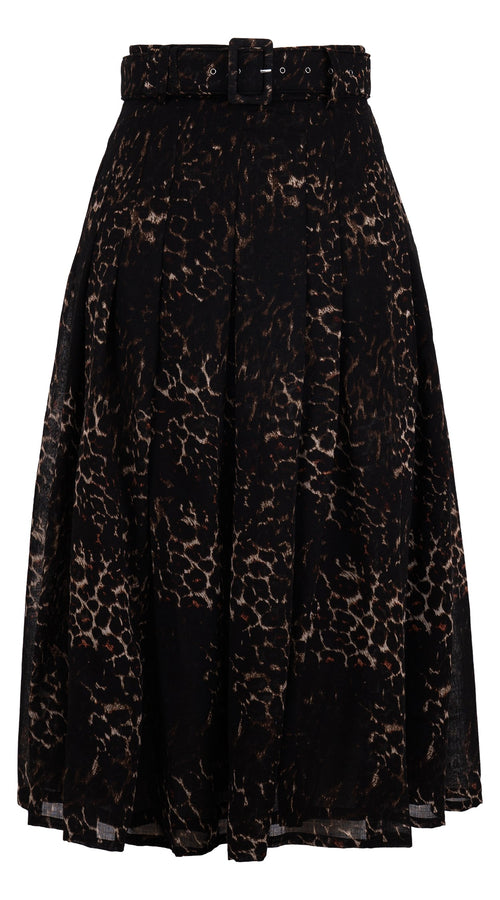Zeller Skirt Midi Length Wool Musola (Viper Leopard Big)