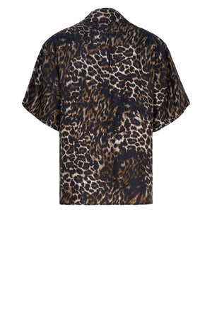 Leah Shirt Silk Twill (Viper Leopard Big)