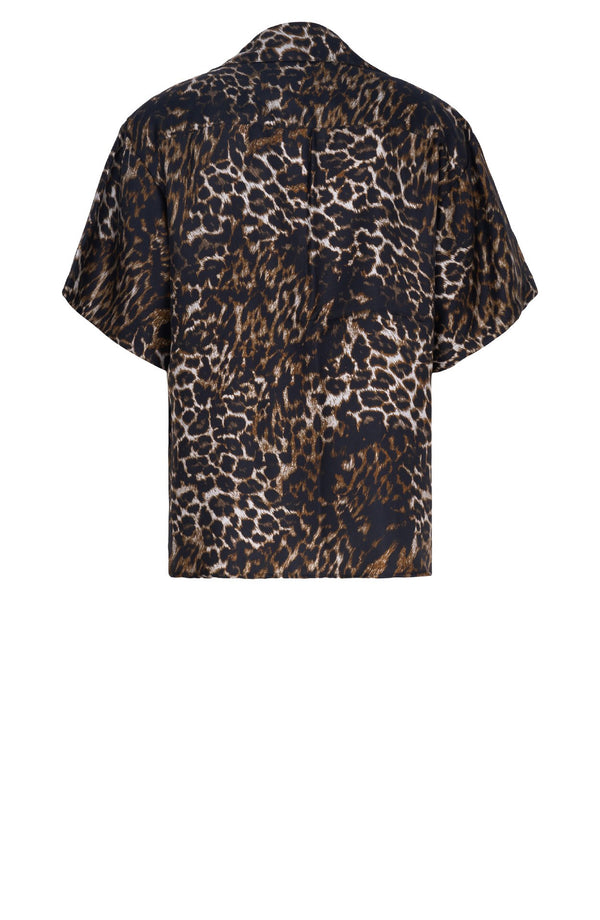 Leah Shirt Silk Twill (Viper Leopard Big)