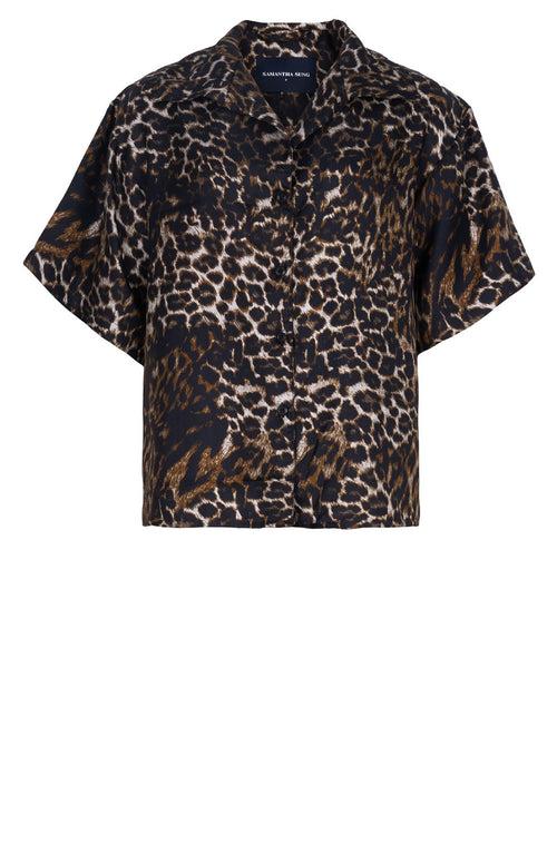 Leah Shirt Silk Twill (Viper Leopard Big)