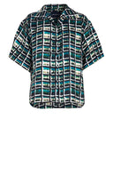 Leah Shirt Silk Twill (Watercolor Check)