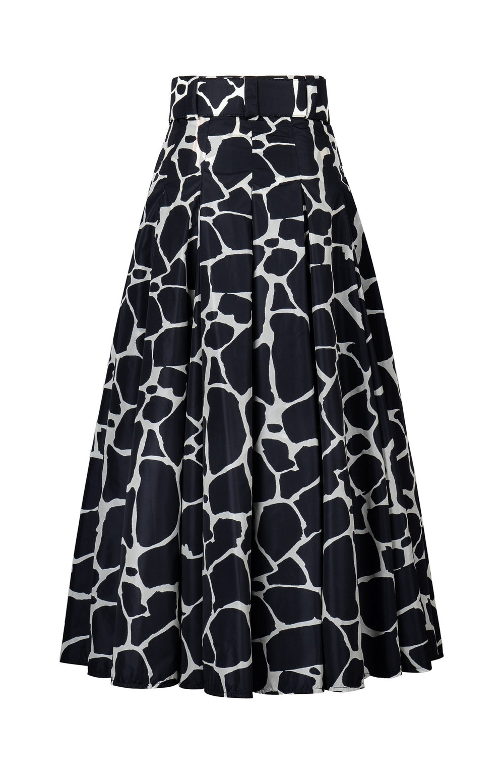 Samantha Skirt Midi Plus Length Poliamide Taffta (Watercolor Giraffe)