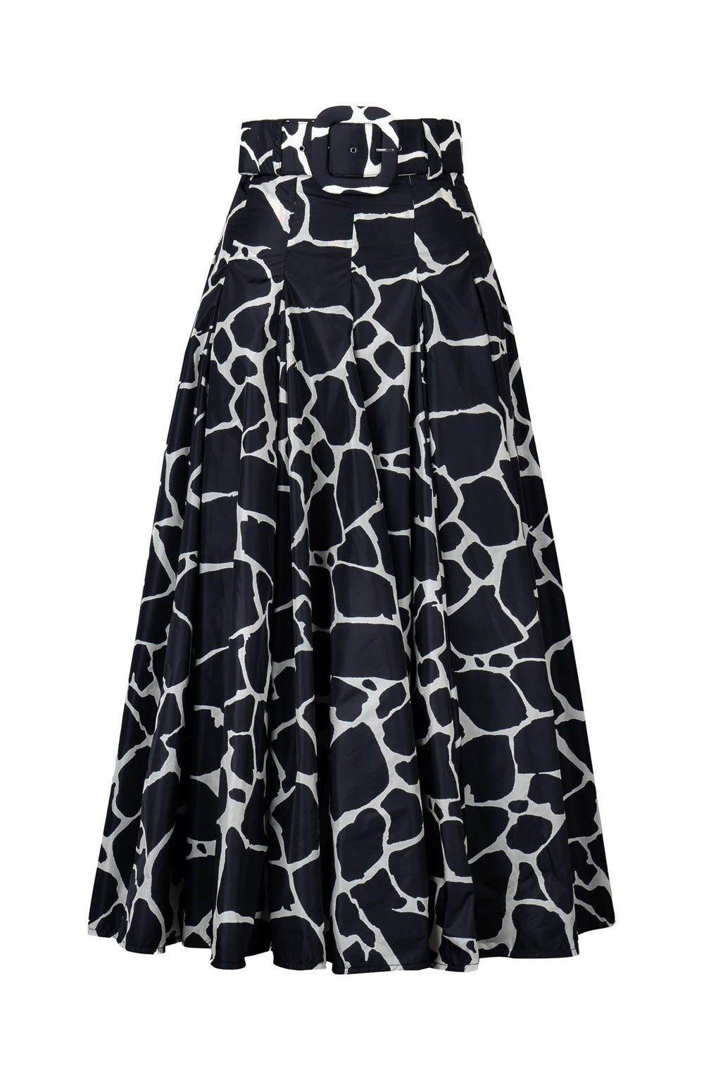 Samantha Skirt Midi Plus Length Poliamide Taffta (Watercolor Giraffe)