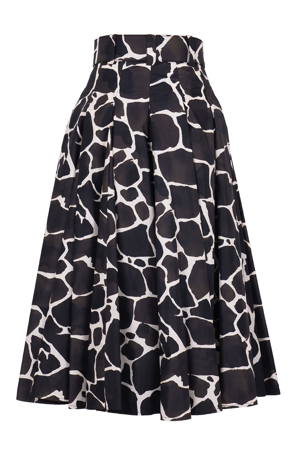 Samantha Skirt Midi Length Poliamide Taffta (Watercolor Giraffe)