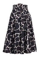 Samantha Skirt Midi Length Poliamide Taffta (Watercolor Giraffe)