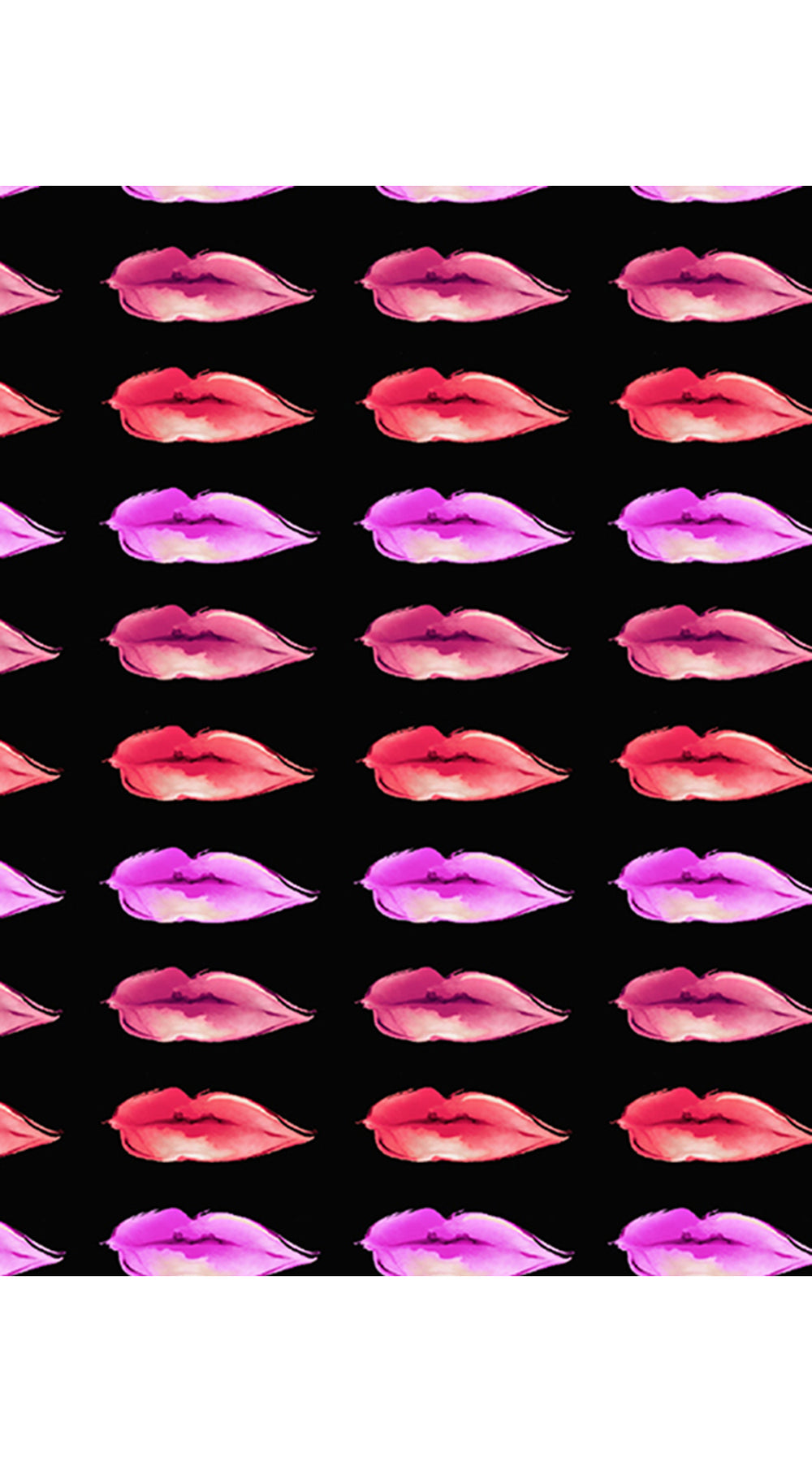 Aster Dress Shirt Collar 3/4 Sleeve Midi Length Cotton Musola (Watercolor Lips)