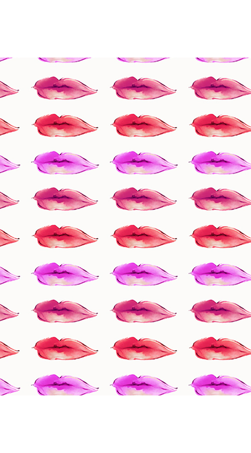 Abelia Dress Round Neck 3/4 Sleeve Midi Length Cotton Stretch (Watercolor Lips)