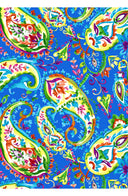 Aster Skirt #1 with Belt Maxi Length Cotton Musola (Watercolor Paisley)