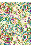 Aster Skirt #1 with Belt Maxi Length Cotton Musola (Watercolor Paisley)