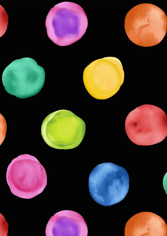 Audrey Dress #1 Shirt Collar 3/4 Sleeve Long Length Cotton Stretch (Watercolor Dots Big)