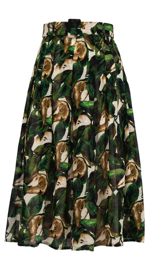 Zeller Skirt Midi Length Wool (Pear Harvest) @5