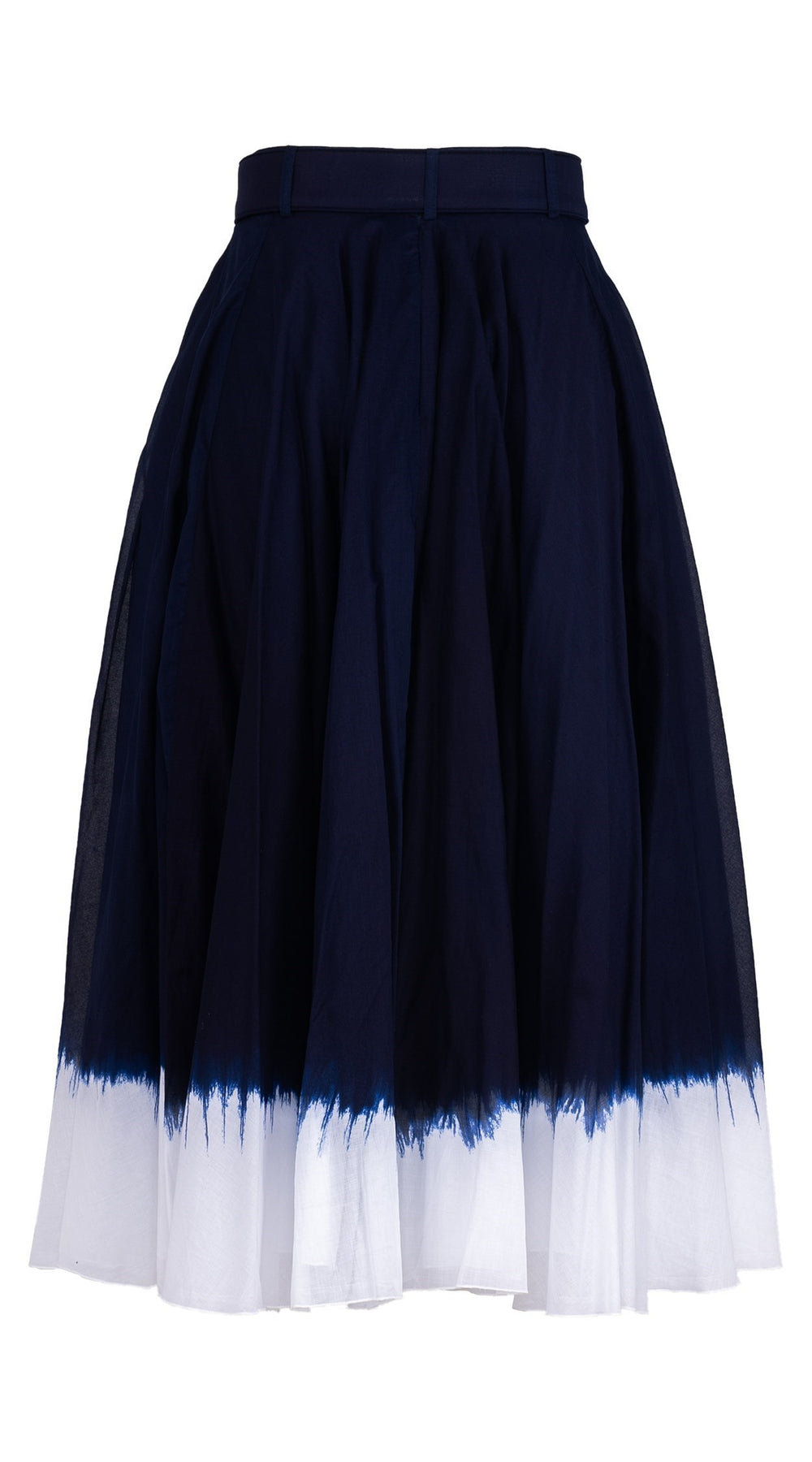 Aster Skirt #1 with Belt Midi Length Cotton Musola (White Border Tie Dye)