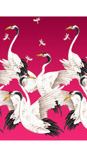 Aster Skirt #1 with Belt Maxi Length Cotton Musola (White Crane Ombre)