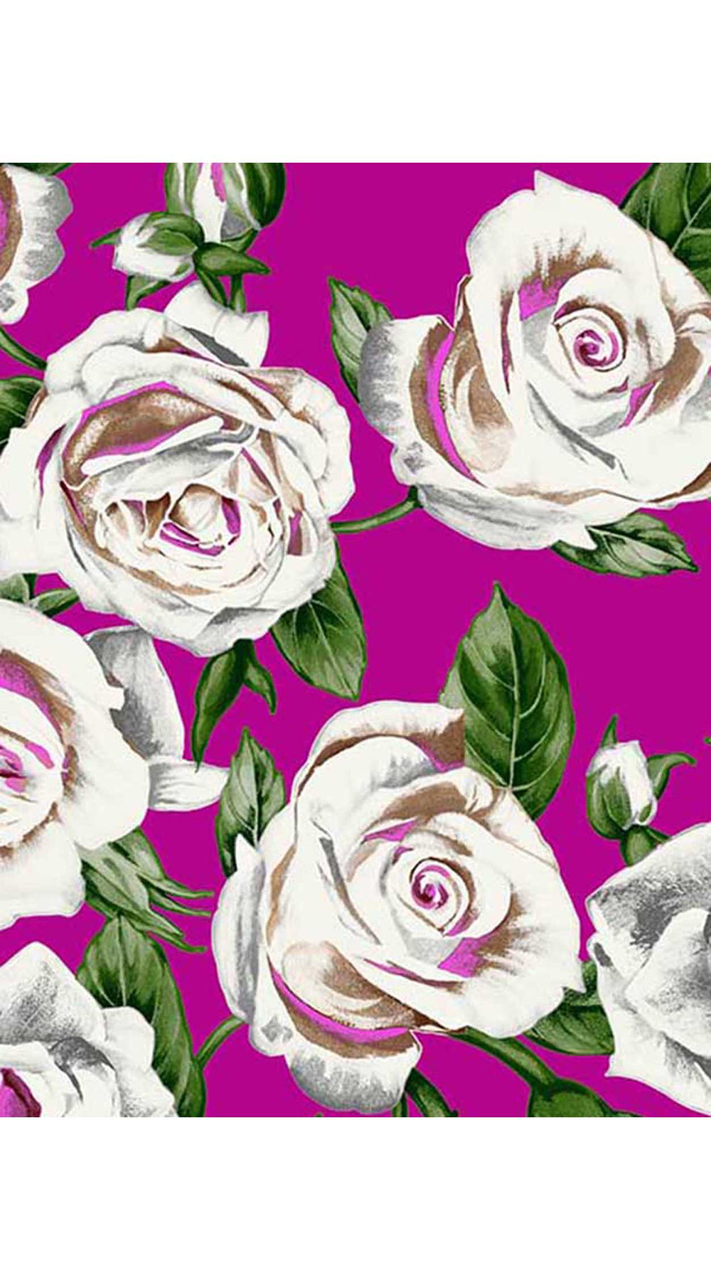 Aster Dress Crew Neck Sleeveless Midi Length Cotton Musola (White Rose Bright)