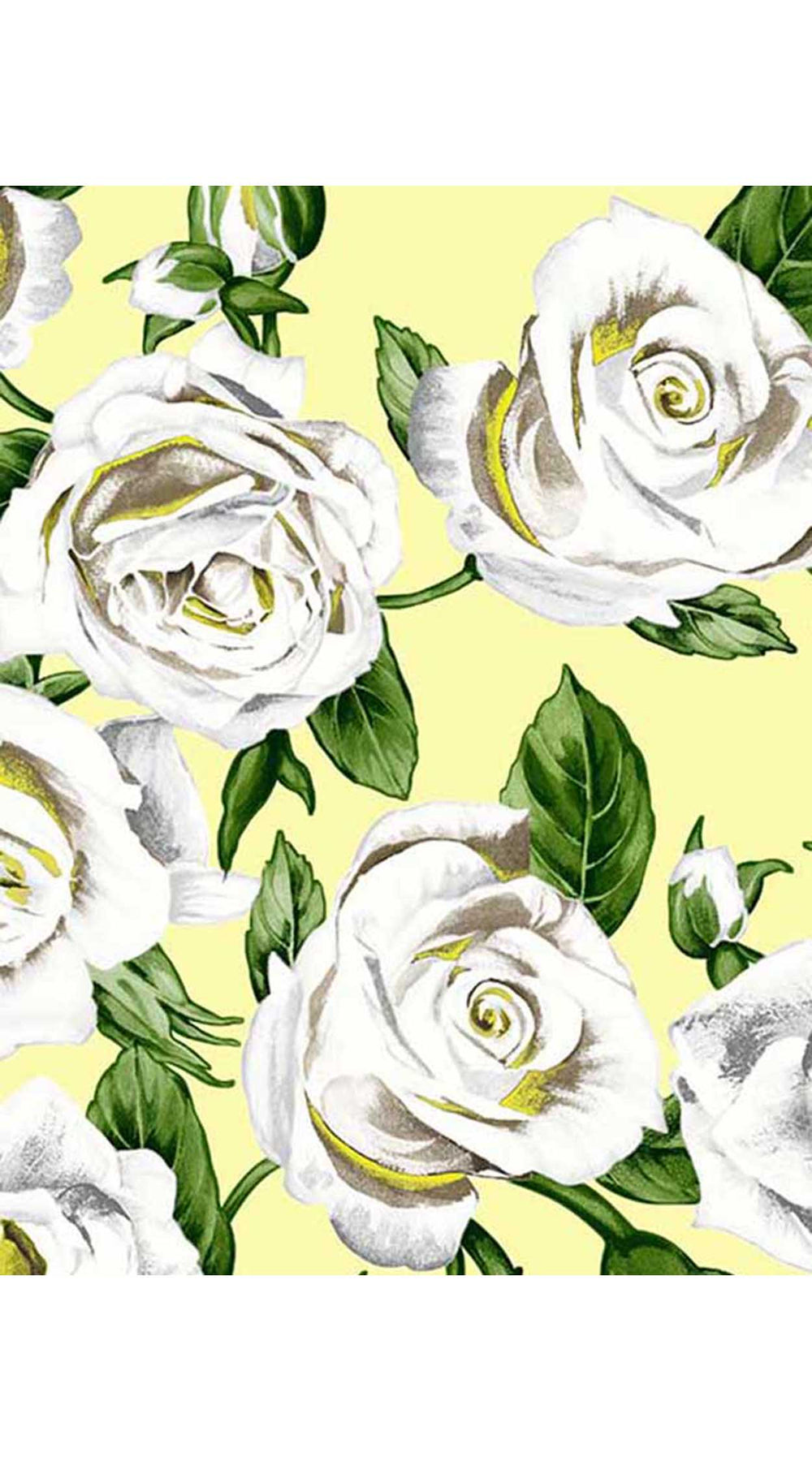 Aster Dress Crew Neck Sleeveless Midi Length Cotton Musola (White Rose Pastel)