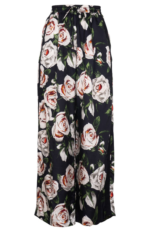Leah Pants Silk Twill (White Rose)
