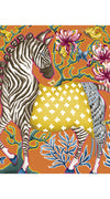 Florance Dress High Off Shoulder Band Sleeve Long Length Cotton Stretch (Zebra Khalo)