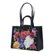 Audrey Tote_Medium_Zinnia Flower_Black