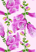 Audrey Dress #1 Shirt Collar 3/4 Sleeve Long Length Cotton Stretch (Fox Glove Flower Small Pastel)