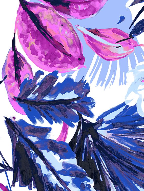 Katharine Shirt 3/4 Sleeve Cotton Stretch (Mozambique Flower White)