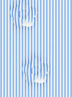 Florance Dress Boat Neck Tie Shoulder Cotton Stretch (Oxford Stripe)
