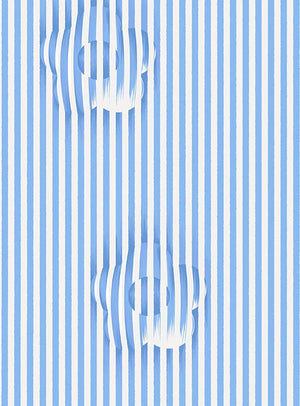 Florance Dress Boat Neck Tie Shoulder Cotton Stretch (Oxford Stripe)