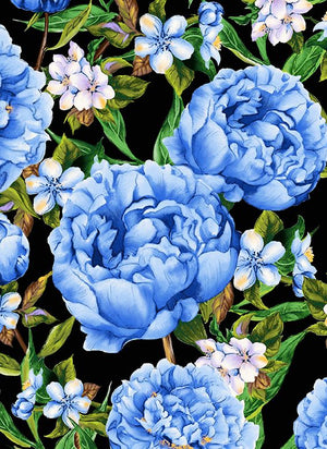 Audrey Dress #1 Shirt Collar 3/4 Sleeve Long Length Cotton Stretch (Pink Peony)