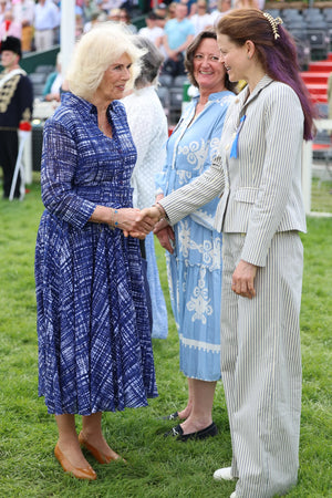 Camicia Aster con colletto, manica 3/4, lunghezza midi, in cotone (lino e canapa)