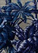 Audrey Dress #1 Shirt Collar 3/4 Sleeve Long Length Cotton Stretch (Vintage Palm Beige)