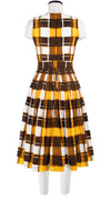 Florance Dress #2 Crew Neck Sleeveless Long Length Cotton Stretch (Abstract Check)
