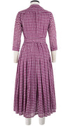 Audrey Dress #4 Shirt Collar 3/4 Sleeve Midi Length Cotton Musola (Abstract Dogstooth)