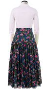 Emma Skirt Midi Plus Length Cotton Musola (Almond Blossom)
