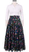 Emma Skirt Midi Plus Length Cotton Musola (Almond Blossom)
