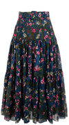 Emma Skirt Midi Plus Length Cotton Musola (Almond Blossom)